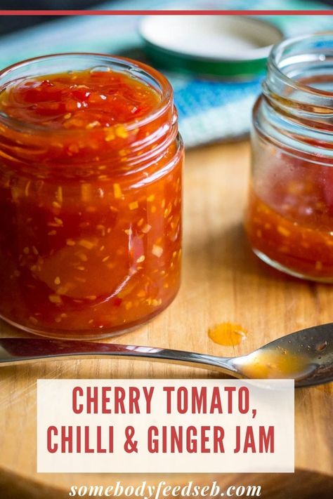 Tomato And Chilli Jam, Tomato Chilli Jam Recipe, Chilli Relish Recipe, Cherry Tomato Relish, Chutneys Recipe, Grape Chutney Recipes, Recipe Cherry Tomatoes, Tomato Chutney Recipes, Chilli Chutney Recipes