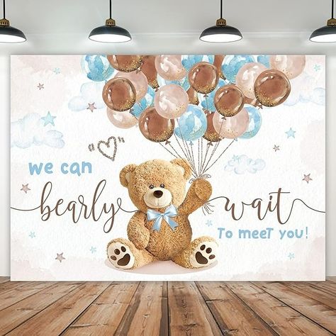 Amazon.com : Imirell We Can Bearly Wait Backdrop 7Wx5H Feet, Bear Baby Shower Decorations for Boys, Cute Lovely Cartoon Balloons Baby Shower Party, Bear Photography Backgrounds Newborn Photo Shoot Decor Props : Electronics We Can Bearly Wait, Shower Backdrop, Bearly Wait, Photography Backgrounds, Baby Shower Backdrop, Pampas Grass, Photo Shoot, Balloons, Teddy Bear