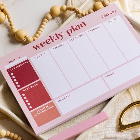 Notepads – The Print Pantry Block Planner, Weekly Planners, Notepad Design, Week Planner, Pink Notepad, Weekly Notepad, Weekly Planner Notepad, Note Pad Design, Planner Organiser