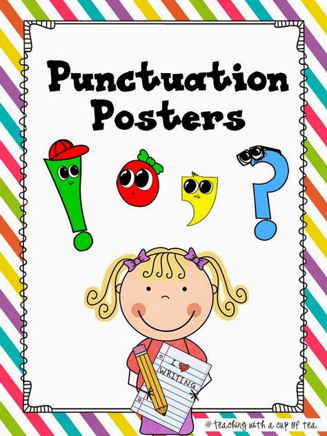 Teaching Punctuation Kindergarten, Punctuation Rules Printable, Punctuation Anchor Chart First Grade, Punctuation Posters Classroom, Free Printable Punctuation Posters, Teaching Punctuation First Grade, Your You're Grammar Poster, How To Use Punctuation Marks, Punctuation Anchor Chart