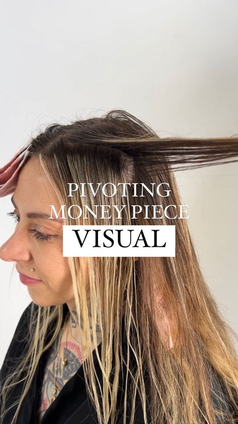 Education for Hairstylists on Instagram: “SIDE PART? NO PROB! ⚡️2 babylights on the hairline (not backcombed) ⚡️3 slightly diagonal foils all weaved and backcombed and all…” How To Foil Money Piece, Money Piece Sectioning, Money Piece Foil Placement, Money Piece Placement, Hair Formulas, Side Parting, Money Piece, Let Down, Side Part