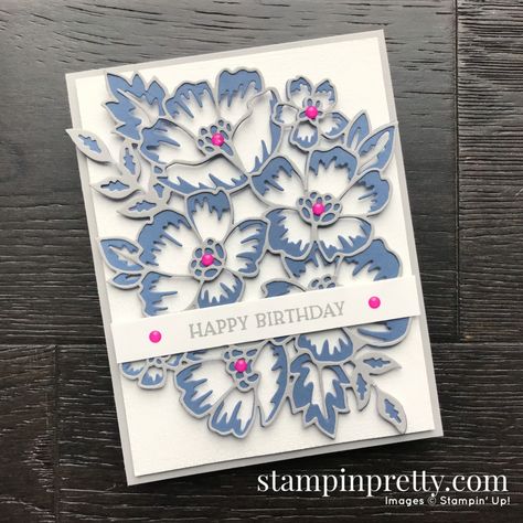 SNEAK PEEK! Blossoms In Bloom Bundle Birthday Card | Stampin' Pretty Blossoms In Bloom, Stampin Up 2020 2021, Mary Fish, Stampin Pretty, Fleurs Diy, Homemade Birthday Cards, Stampin Up Catalog, Stamping Up Cards, Card Making Inspiration