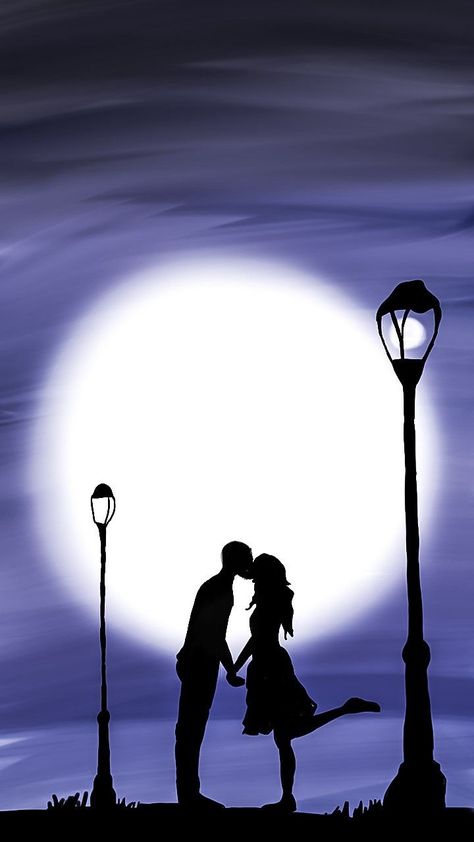 Sillouette Painting Couple Kissing, Silhouette Of Couple Kissing, Shadow Of Couple Kissing, Couple Silhouette Art Love, Couple Watching Moon, Couple Silhouette Painting, Romantic Drawings Of Couples Love, Forest Drawing Easy, Moon Couple