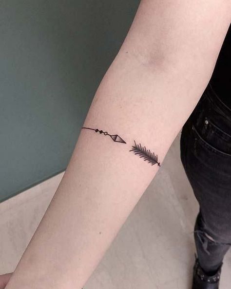 Delightful Wrist Band Tattoo Designs for Girls Tatoo Ring, Arrow Tattoo Ideas, Simple Arrow Tattoo, Model Tattoos, Tattoo Arrow, Wrist Band Tattoo, Tattoo Band, Arrow Tattoo Design, Forearm Band Tattoos