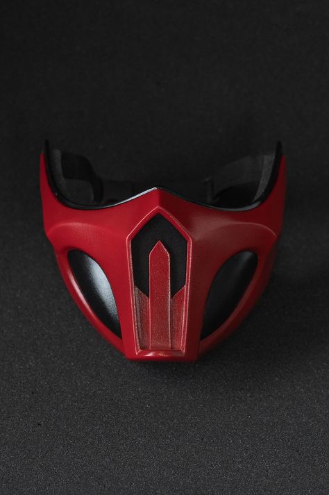 Scorpion Mask Red Harumi's Protector MK11 Mortal Kombat - Etsy Australia Scorpion Mask, Red Mask, Costume Masks, Cool Masks, Minecraft Pixel Art, Fantasy Armor, Honda Logo, Of Model, The Mask