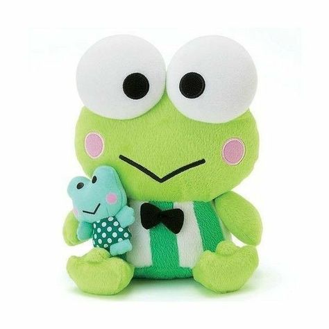 Keroppi Plush, Stuffed Frog, Stuffed Animal, Hello Kitty, Kitty, Lost, Japan, Green