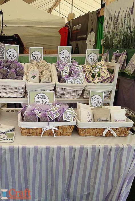 Handmade lavender products. Product Display Ideas Exhibition, Diy Soap Display Craft Booths, Rustic Booth Display Ideas, Soap Booth, Table Display Ideas, Vendor Table Display, Craft Table Display, Table Booth, Craft Stall Display