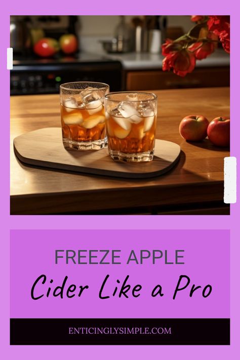 Have you ever wondered how to freeze apple cider effectively? This guide shows you the best methods to store your delicious apple cider while maintaining its sweet, fresh taste. With helpful tips and techniques, you'll learn about identifying the perfect containers for freezing, optimal freezing times, and creative ways to use your frozen apple cider later on Frozen Apple Cider, Can You Freeze Apples, Frozen Apple, Homemade Cider, Make Apple Cider Vinegar, Leftover Apples, Mulled Apple Cider, Freezing Apples, Homemade Apple Cider