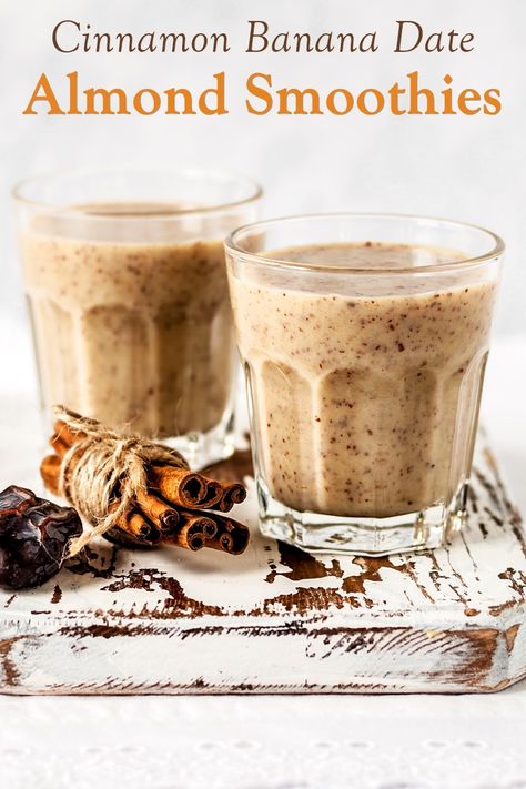 Oatmilk Smoothies, Date And Banana Smoothie, Dates Smoothie, Almond Date Smoothie, Almond Milk Banana Smoothie, Cinnamon Date Smoothie, Banana Date Cinnamon Smoothie, Date Smoothie, Almond Smoothie