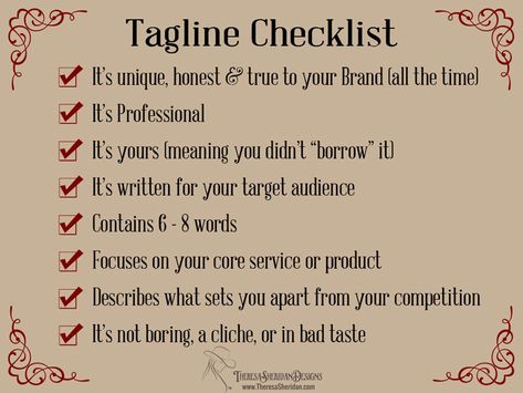 Establish Your Brand: Create Your Tag Line or Slogan Tag Lines For Clothing Business, Money Making Jobs, Social Media Marketing Business, Bad Taste, Preschool Learning Activities, Focus On Yourself, Preschool Learning, Be True To Yourself, Business Names