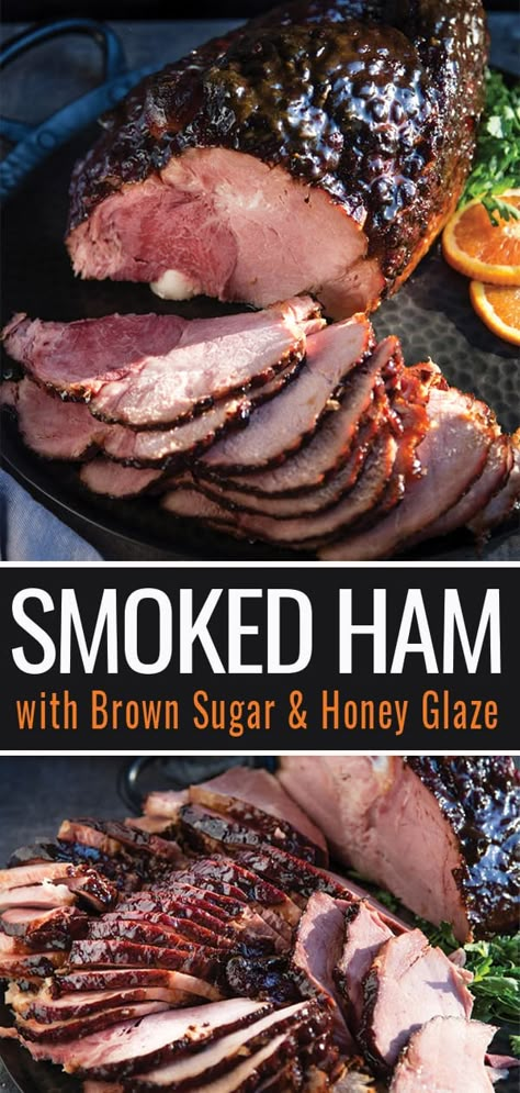 Smoked Ham Glaze, Brisket Pizza, Best Ham Recipe, Brown Sugar Honey Glaze, Smoked Ham Recipe, Sugar Ham, Reduction Sauce, Brown Sugar Ham, Bbq Meatloaf