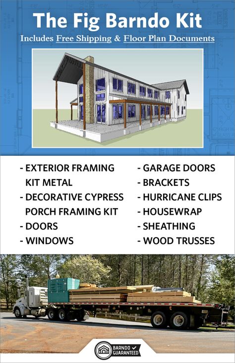 Barndominium Floor Plans | The Barndo Co Garage Door Kit, Wood Truss, Studio Floor Plans, Barndominium Floor Plans, Door Kits, Steel Buildings, Barn Style House, Barndominium, Barn Style