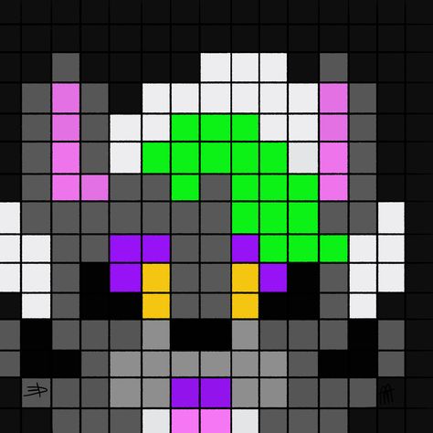 Perler bead design inspired by the new FNAF Security Breach game! Roxanne Wolf Perler Bead, Fnaf Perler Beads Security Breach, Perler Bead Patterns Fnaf, Fnaf Perler Beads Pattern, Fnaf Perler Beads, Pixel Art Fnaf, Fnaf Pixel Art, Fnaf Diy, Perler Bead Ideas