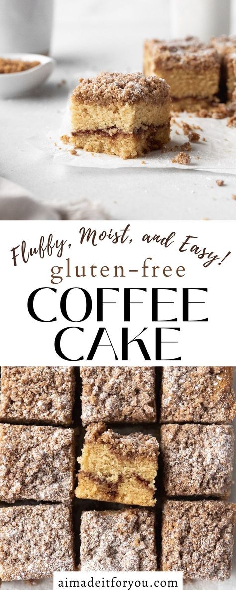 Gluten Free Coffee Cake Recipe, Gluten Free Coffee Cake, Gluten Free Coffee, Dairy Free Coffee, Pantry Recipes, Gf Baking, Gluten Free Sweet, Gluten Free Cake, Gf Desserts