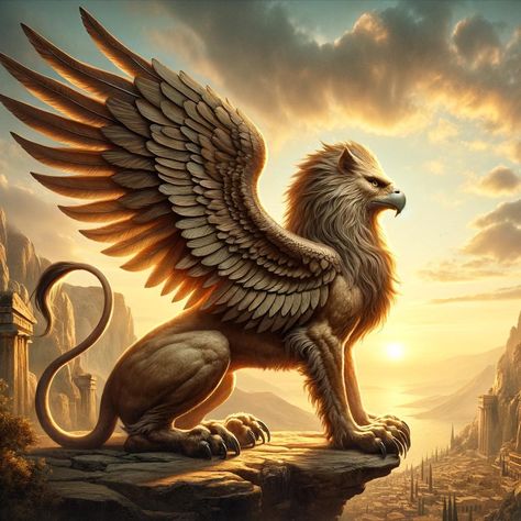 Mythical Creatures Griffin, Griffin Painting, Fantasy Griffin, Griffon Tattoo, Griffon Art, Griffin Jewelry, Griffin Aesthetic, Gryphon Tattoo, Griffin Mythical