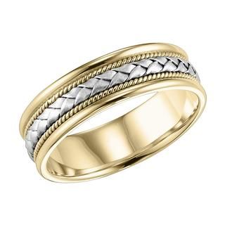 Two-Tone Braided Wedding Band Braided Wedding Band, Special Engagement Ring, Engraved Wedding Rings, 14k Gold Wedding Band, Comfort Fit Wedding Band, Mens Gold Wedding Band, Mens Rings, Yellow Gold Wedding Band, White Gold Wedding Bands