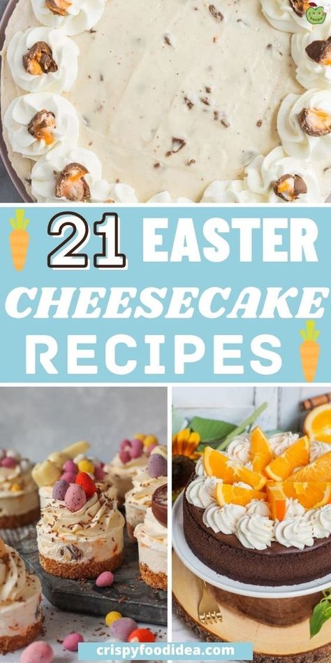 Celebrate Easter with showstopping dessert recipes for the dinner table. Browse our top-rated cheesecake recipes, including chocolate, fruity and boozy versions. Smooth, rich, and creamy cheesecake is always welcome on the dessert table. These top-rated cheesecakes are made with spring-inspired flavors like rhubarb, strawberry, lemon, and more. #easter #dessert Easter Cheesecake Recipes, Spring Cheesecake, Unique Recipes Desserts, Easter Cheesecake, Creamy Chocolate Cheesecake, Rhubarb Strawberry, Easter Food Appetizers, Easy Easter Treats, Spring Recipes Dessert