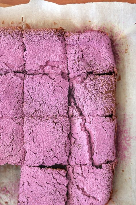 Easiest Ube (Purple Yam) Mochi Brownie Recipe - EATING with Kirby Ube Mochi Brownies, Ube Powder Recipes, Mochi Brownie Recipe, Mochi Brownie, Mochi Brownies, Ube Mochi, Mochi Recipes, Matcha Mochi, Ube Recipes