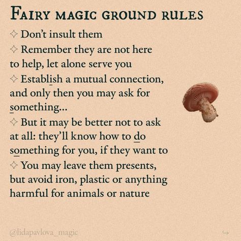 Fae Rules, Fairy Rules, Fairy History, Nature Deities, Earth Faerie, Fairy Writing, Forest Spirit Art, Witchcraft Resources, Fairies Facts