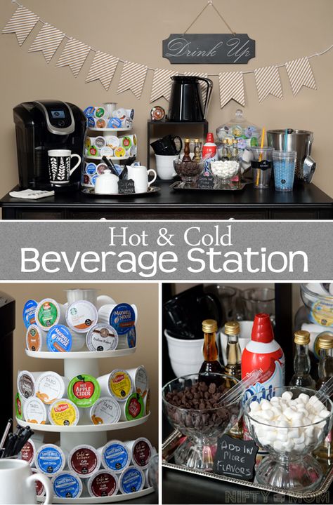 Hot & Cold Beverage Station with @Keurig 2.0 - something for everyone! @target #Keurig400 #ad Beverage Station, Hot Beverage Station, Apple Cider Cookies, Fire Cider Recipe, Coffee Station Kitchen, Fire Cider, Apple Cider Caramels, Home Coffee Stations, Cider Recipe