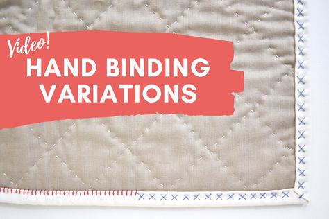 Big Stitch Binding Variations - Patchwork and Poodles Blanket Stitch Quilt Binding, Big Stitch Quilt Binding, Big Stitch Binding, Big Stitch Hand Quilting, Hand Binding, Hand Stitching Techniques, Stitch Binding, Quilt Tips, Sewing Binding