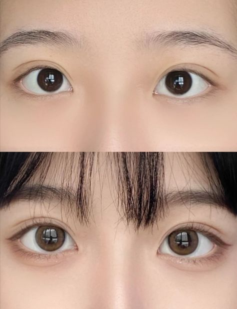 Eyeliner Korean, Simple Douyin Eye Makeup, Douyin Concealer Placement, Natural Douyin Eye Makeup, Douyin Makeup Double Eyelid, Brown Douyin Eye Makeup, Makeup For Round Eyes, Almond Eye Makeup, Anime Makeup