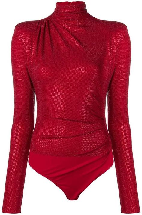 Alexandre Vauthier rhinestone turtleneck bodysuit Vauthier Alexandre, Eclectic Clothes, Crystal Dress, Turtleneck Bodysuit, Red Bodysuit, Bodysuit Designs, Body Suit Outfits, Alexandre Vauthier, Rhinestone Embellishments