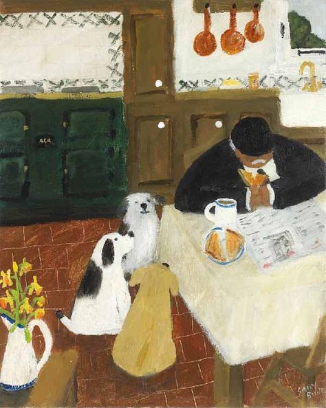 loving gary bunt’s rural whimsy | Jama's Alphabet Soup 강아지 그림, Digital Museum, Arte Inspo, Dog Illustration, Naive Art, Dog Paintings, Book Illustration, Pretty Art, 그림 그리기