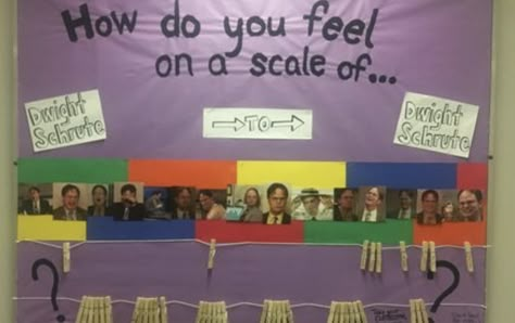 Mood Bulletin Boards, Interactive Ra Board Ideas, School Workroom Bulletin Boards, High School Bulletin Board Ideas Funny, The Office Bulletin Board, Funny Ra Boards, Bulletin Board Ideas Funny, Bulletin Board Ideas For College Dorms, Funny Ra Bulletin Boards