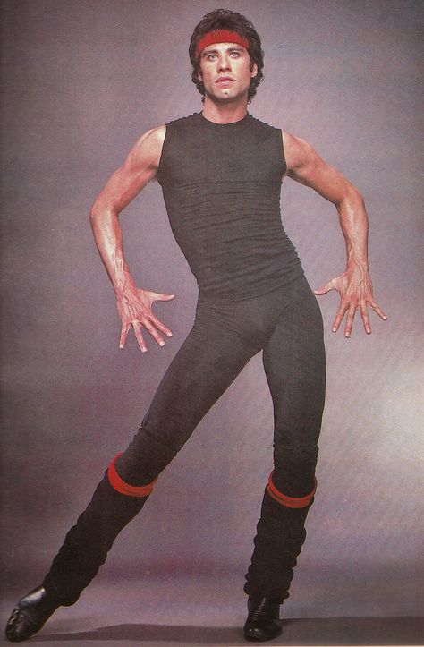 John Travolta (Staying Alive) Disco Poses, Johnny Travolta, 80s Aerobics, 80s Dance, Retro Fitness, 80s Workout, 80s Men, Saturday Night Fever, Night Fever