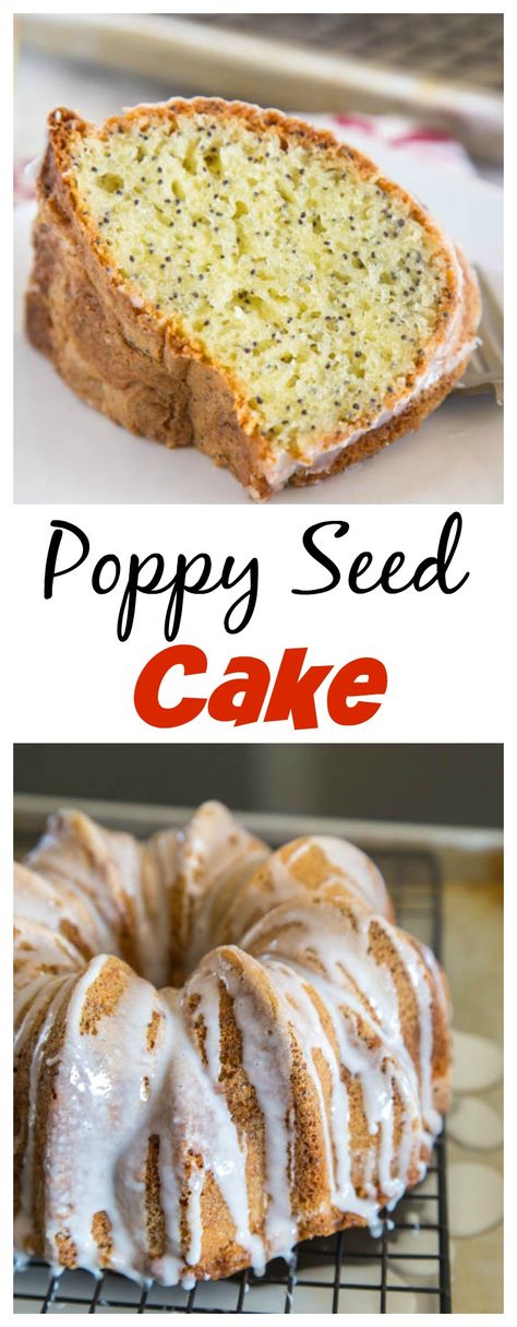 Poppy Seed Cake – a quick and easy cake recipe that comes together in minutes. Moist, delicious, and great for dessert, or with a cup of coffee. Poppy Seed Cake Recipe, Poppy Seed Bundt Cake, Cake Classic, Citrus Cake, Cheesecake Oreo, Seed Cake, Poppy Seed Cake, Lemon Poppy Seed, Lemon Poppy