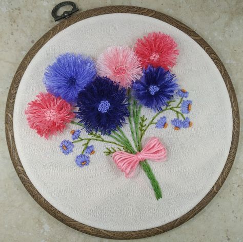 Biutiful aster flower embroidery / How to embroider asters #asters #flowerembroidery #handEmbroidery #Bouquet #embroideryonthehoop Embroidery Bouquet, Aster Flower, Flower Embroidery, Stitch Embroidery, Embroidery Flowers, Embroidered Flowers, Cross Stitch Embroidery, Embroidery Stitches, Hand Embroidery