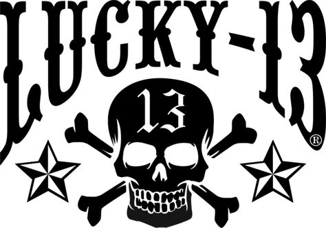 Lucky 13 Lucky Number 13, Friday The 13th Tattoo, 13 Tattoos, Lucky 13, Skull Logo, Vinyl Car Stickers, Corporate Logo, Graffiti Lettering, Friday The 13th