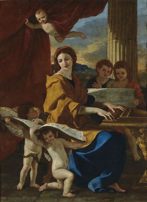 Budget Art, Nicolas Poussin, Seven Sacraments, Saint Cecilia, Santa Cecilia, San Michele, Oil Painting Reproductions, Handmade Oil, Painting Reproductions