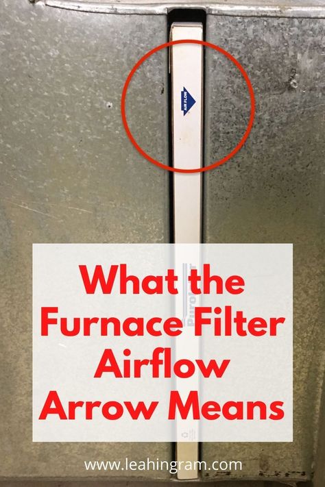 This blog post on home air filter replacements includes hacks for a central air system as well as information on how often to replace a furnace filter plus what you need to know about the airflow direction arrow on a filter. Air Filters For Home, Direction Arrow, Cold Air Return, Air Conditioner Filters, Air Return, Hvac Filters, Furnace Filters, Remodeling Mobile Homes, Hvac System