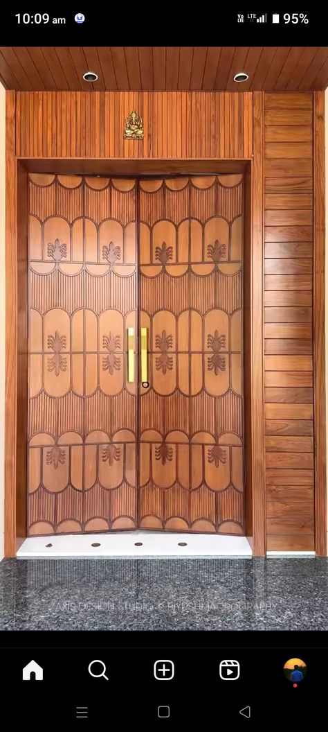 Main Door Design Entrance Modern Double, Safety Doors, Pooja Door, Pooja Door Design, Marble Flooring Design, Flush Door Design, Flush Door, Steel Door Design, Main Entrance Door Design