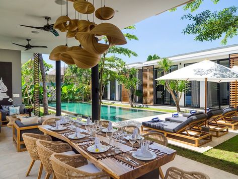 Bali Style Home, Beach Location, Tropical House Design, Bali House, Bali Villa, Tropical House, Holiday Villa, Villa Design, Tropical Paradise