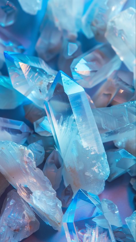 Blue Crystal Aesthetic, Blue Crystals Aesthetic, Crystals Aesthetic Wallpaper, Gems Aesthetic, Gemstone Wallpaper, Crystal Wallpaper, Iphone Wallpaper Texture, Crystal Aesthetic, Gemstone Art