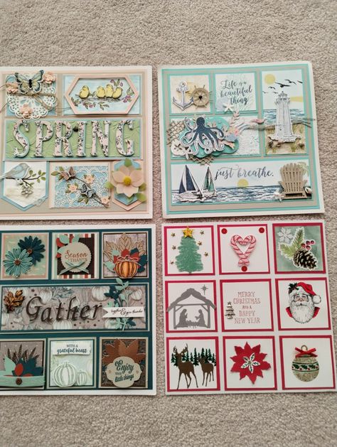 For Debbie's 71st birthday. 2023 Christmas Samplers, Su Samplers, Scrapbook Shadow Box, Shadowbox Ideas, 71st Birthday, Birthday 2023, Box Frame Art, Frame Collage, Sampler Box