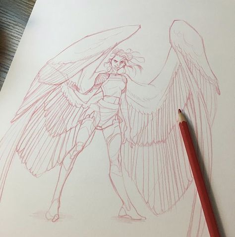 How To Draw Feathered Wings, Folded Angel Wings Drawing Reference, Anime Wings Reference, Angle Drawing Wings, Front Facing Shoes Reference, Human With Wings Drawing, Person With Wings Drawing, Person With Wings Drawing Reference, Winged Character Poses