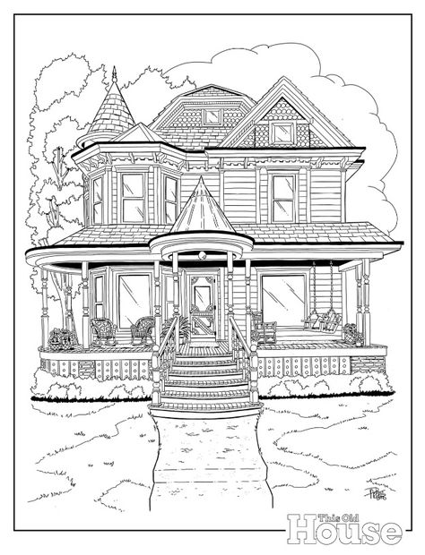 Easy, Breezy, Beautiful. We have a Cover Girl. – Vivacious Victorian Homes Drawing, Home Coloring Pages, Doodle Houses, Vintage Coloring Pages, Kid Coloring Pages, Mandalas Coloring Pages, House Magazine, House Colouring Pages, Kid Coloring Page