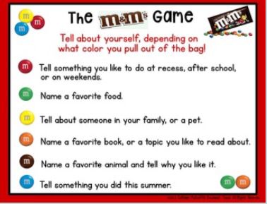 The M&M game. M M Game, M&m Games, My Type This Or That, M And M Game, Mm Game, Field Day Games, Get To Know You Activities, First Day Activities, M&m Game