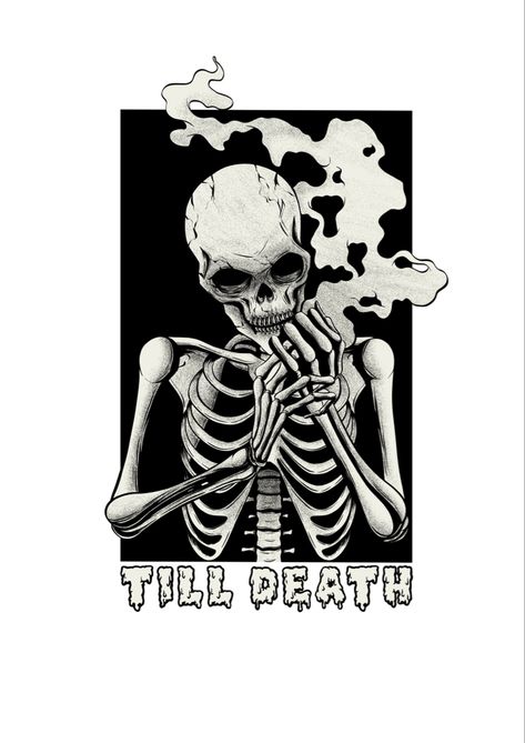 Streetwear smoking cool skull illustration design | fiverr Skull Illustration Design, Skull Tshirt Design, Tshirt Grunge, Streetwear Tshirt Design, Skeleton Design, Skull Illustration, Luck Quotes, Good Luck Quotes, Skull Tshirt