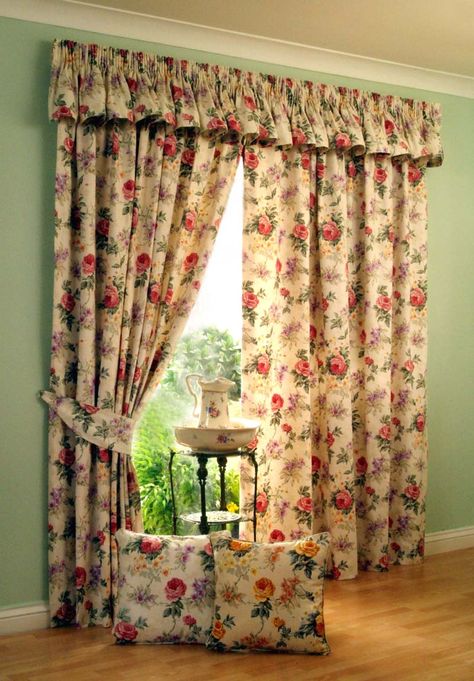 Flower Curtains, Extra Wide Curtains, Curtain Flower, Curtains Rods, Patterned Curtains, Wall Stains, Light Green Walls, Green Pillows Decorative, Bay Window Curtains