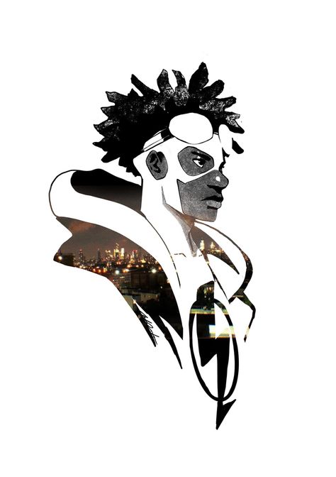 Shock Tattoo, Atlas Tattoo, African Tattoo, Cartoon Character Tattoos, Superhero Masks, Black Cartoon Characters, Arte Dc Comics, Afrocentric Art, Superhero Wallpaper