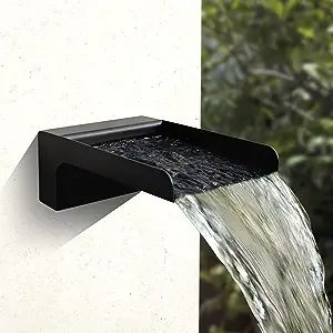 Amazon.com: 304 Stainless Steel Made Exquisite Handcrafted Waterfall Spout for Landscape, Water Fountain Spout Scupper Luxury Decoration for Pools, Ponds, Water Walls (Black Powder Coating) : Patio, Lawn & Garden Fountain Spout, Luxury Decoration, Water Tables, Water Spout, Electric Gate Opener, Outdoor Picnic Tables, Wall Fountain, Water Walls, Water Coolers