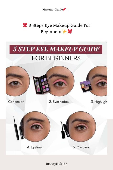 🎨 Master the Art: 5 Steps Eye Makeup Guide for Beginners! 💫 Mascara Tricks, Beginners Eyeshadow, Mascara Tutorial, Eye Makeup Guide, Eyeshadow Application, Everyday Eyeshadow, Eyeshadow Tutorial For Beginners, Beginner Eyeshadow, Perfect Winged Eyeliner