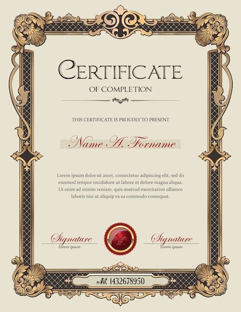 Certificate Of Recognition Template, Certificate Layout, Personal Statements, Completion Certificate, Certificate Format, Paper List, Certificate Background, Certificate Design Template, Certificate Frames