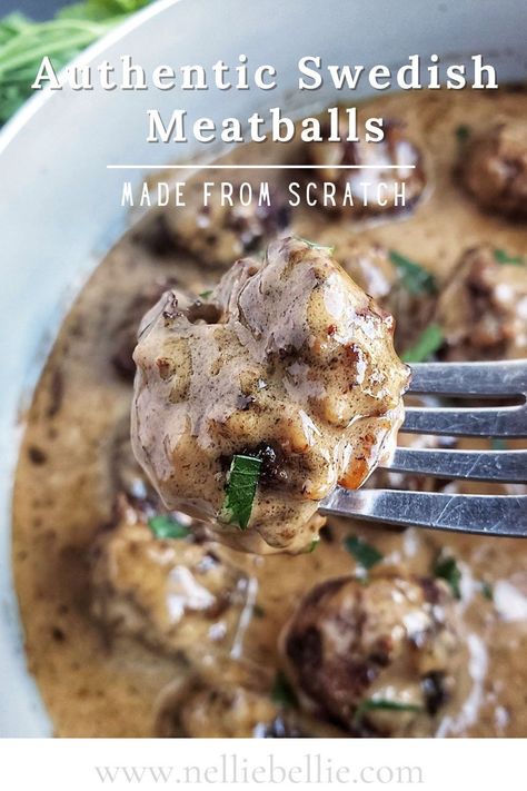 This authentic Swedish Meatballs recipe is easy to make and BETTER than the IKEA version. A traditional family favorite and star in our Pantry Budget Rescue Series! Make these for dinner and make extra to freeze for another time. Sweetish Meatballs Recipe, Oven Meatballs Recipe, Authentic Swedish Meatballs, Ikea Swedish Meatball Recipe, Best Swedish Meatball Recipe, Traditional Swedish Meatballs, Swedish Meatball Recipe, Homemade Swedish Meatballs, Swedish Meatballs Crockpot