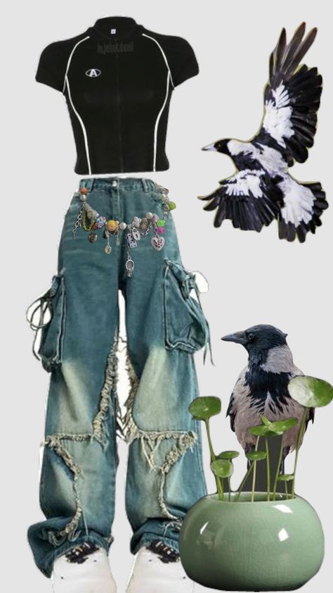 #acubi #black #gray #raven #green #plants #fashion #ootd Raven Tt, Pinterest Wardrobe, What Is Fashion, Outfit Styles, Future Style, Dream Style, Aesthetic Outfit, Baddie Outfits Casual, Outfits Casual